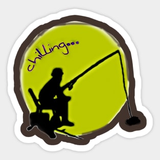 Chill fishing Sticker